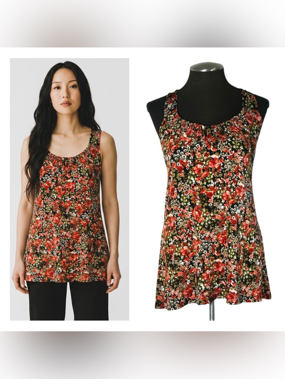 🆕 Lucy and Laurel – Floral Knit Stretch Top – Anthropologie – Medium